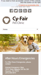 Mobile Screenshot of cy-fairpetclinic.com
