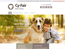 Tablet Screenshot of cy-fairpetclinic.com